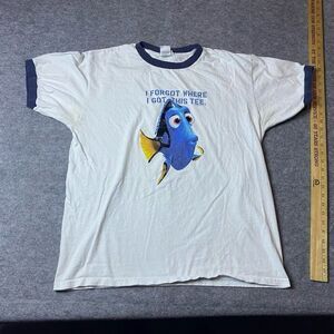 Vintage Finding Nemo Dory Shirt Mens Extra Large White Disney Ringer Tee